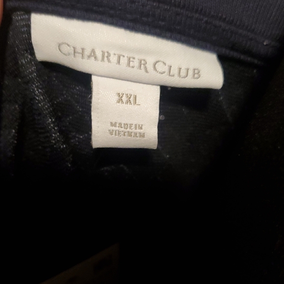 Charter Club Women's Blue Patterned Crewneck Top NWT - Picture 2 of 11